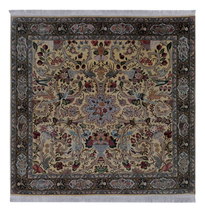 Tabriz - 50 Raj Tæppe 200x200cm - Persisk tæppe