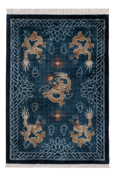 Kinesisk silke Tæppe 123x187cm - Orientalsk tæppe