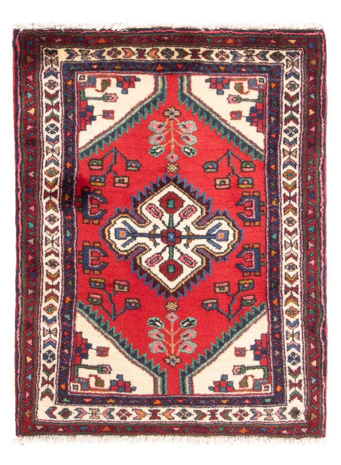 Persisk tæppe - Nomadisk - 90 x 65 cm - rød