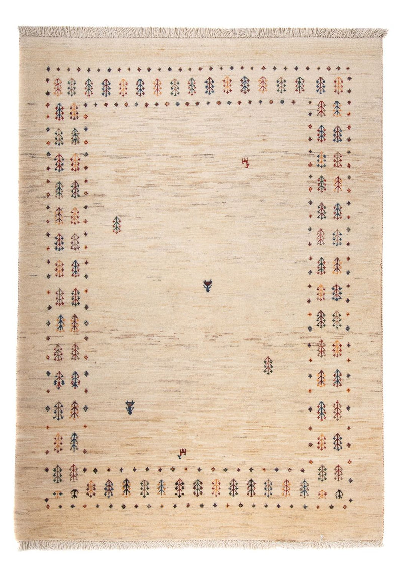 Gabbeh Tæppe - Loribaft Persisk - 158 x 110 cm - natur