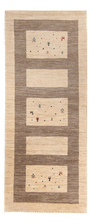 Løber Gabbeh Tæppe - Loribaft Persisk - 209 x 83 cm - beige