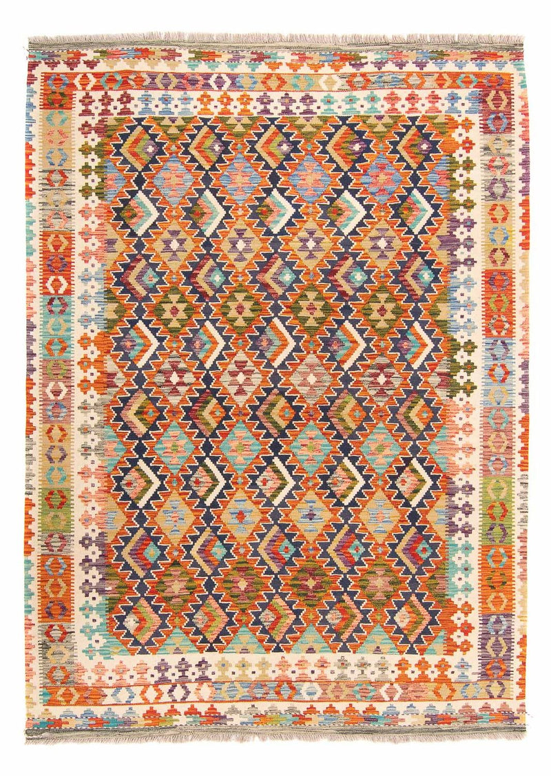 Kelim-tæppe - orientalsk - 250 x 184 cm - flerfarvet