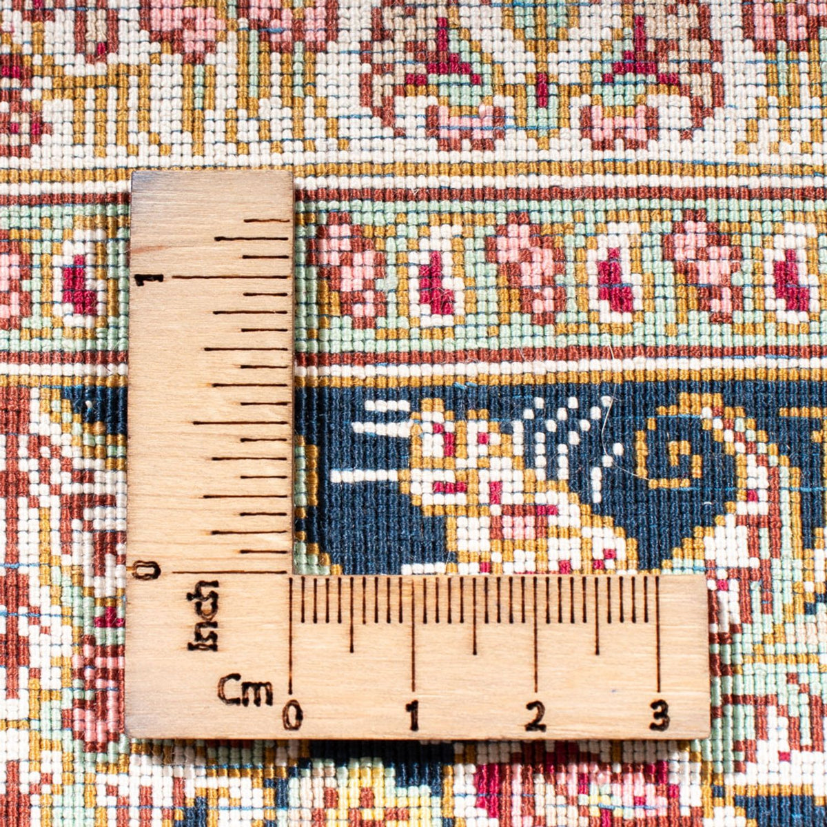 Silketæppe - Ghom Silk - Premium - 152 x 102 cm - mørkeblå