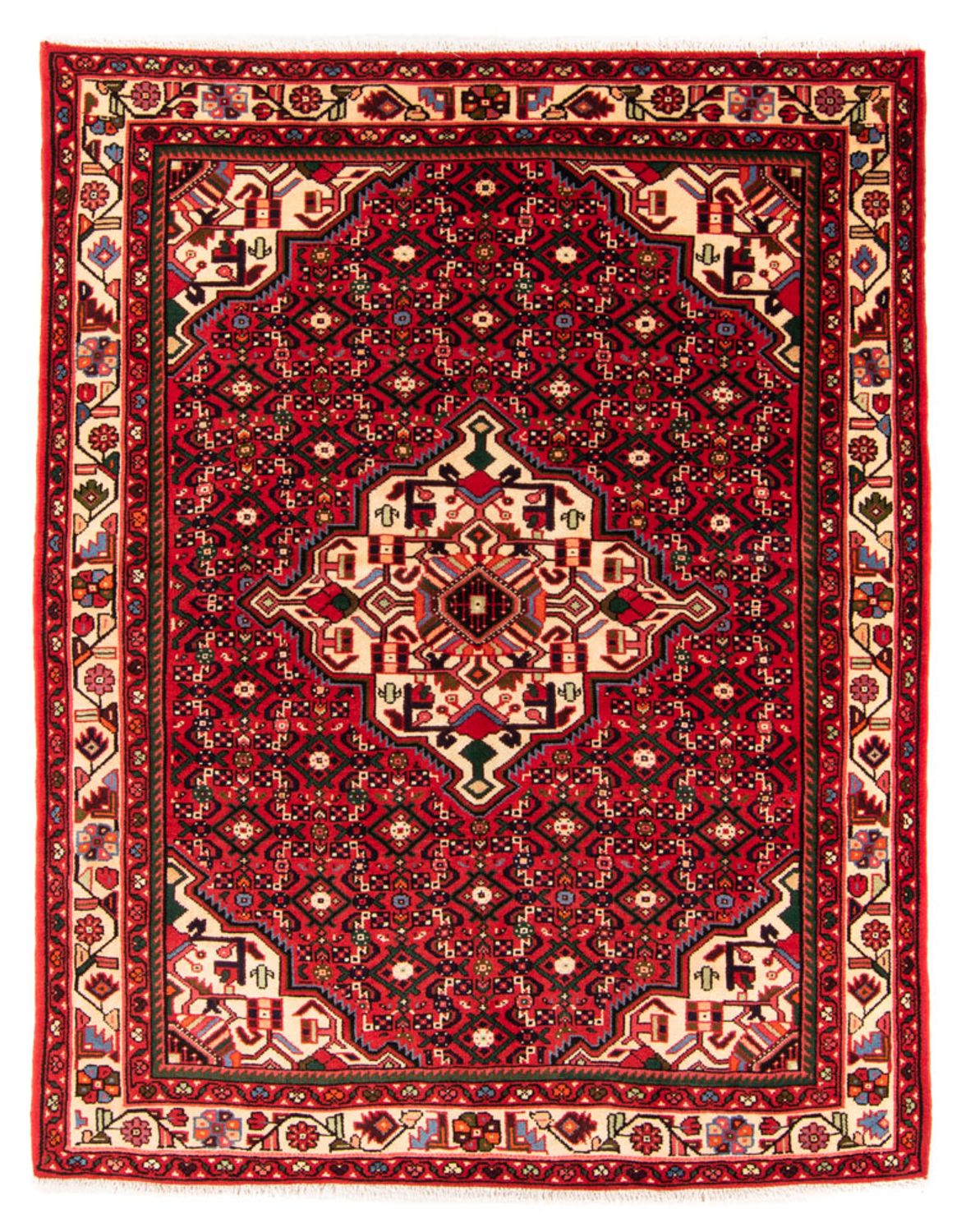 Persisk tæppe - Nomadisk - 198 x 153 cm - rød