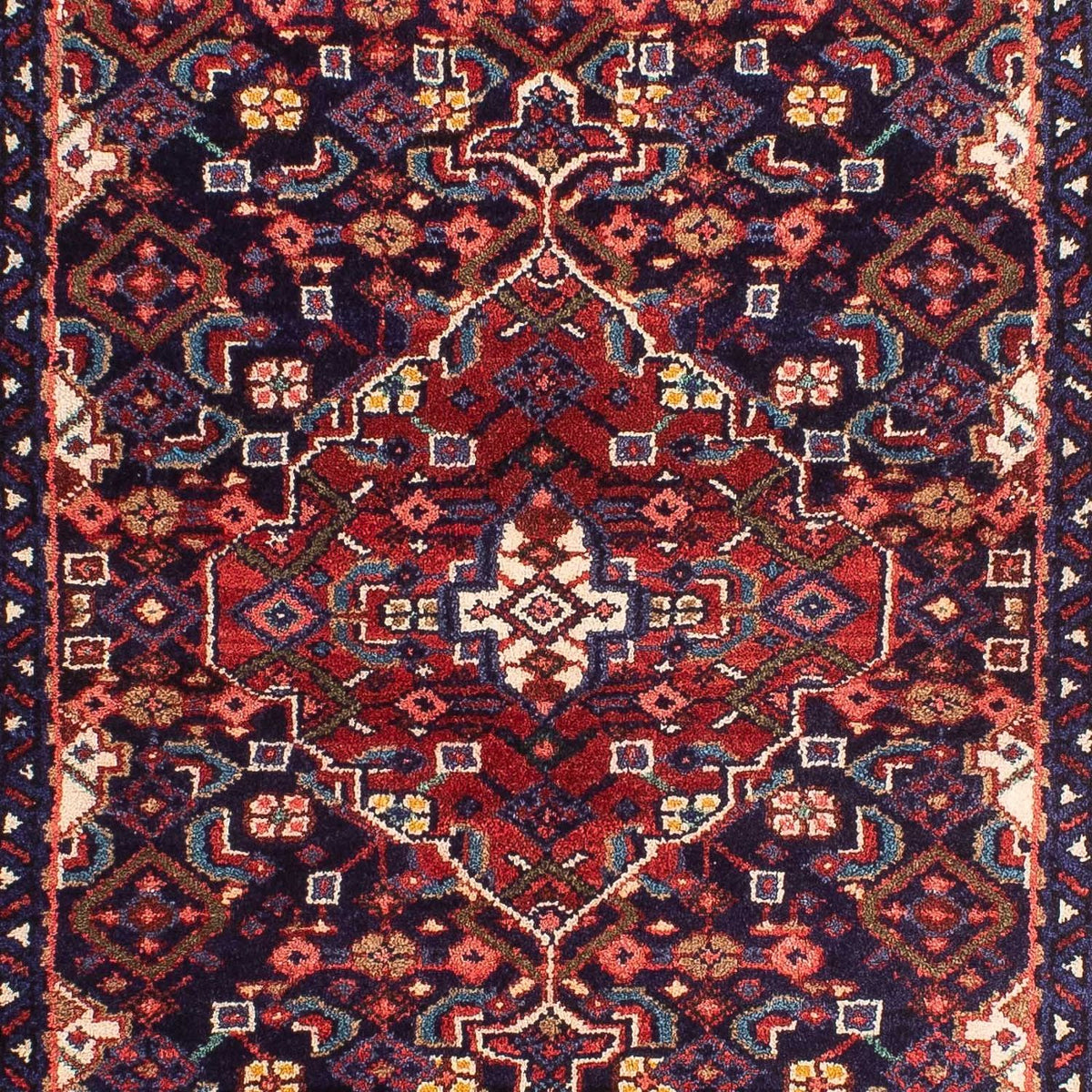 Persisk tæppe - Nomadisk - 138 x 83 cm - mørkeblå