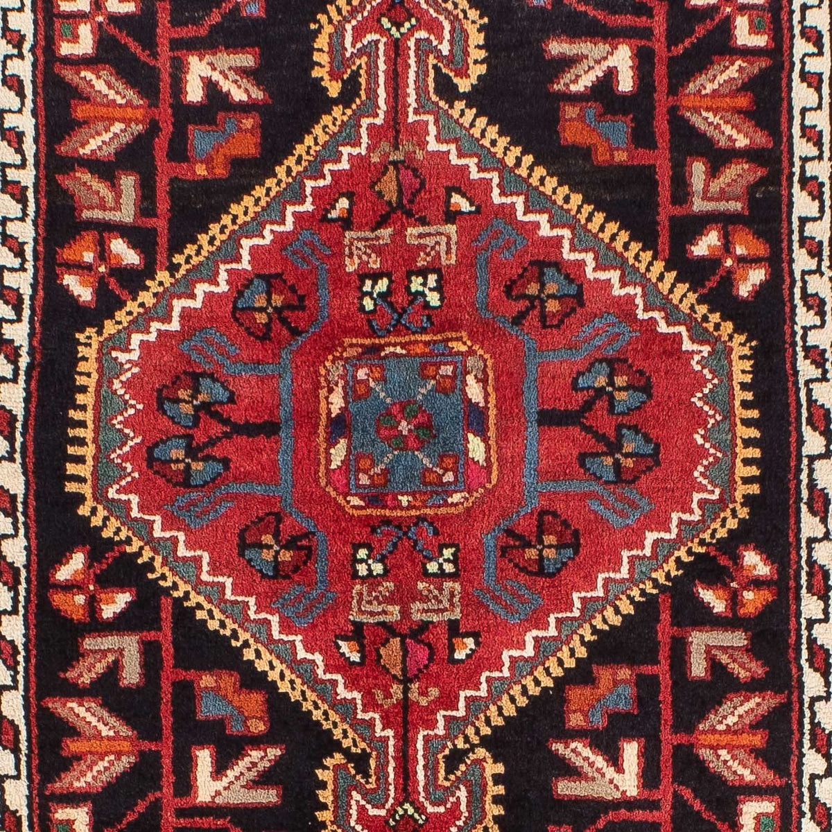 Persisk tæppe - Nomadisk - 136 x 82 cm - mørkeblå