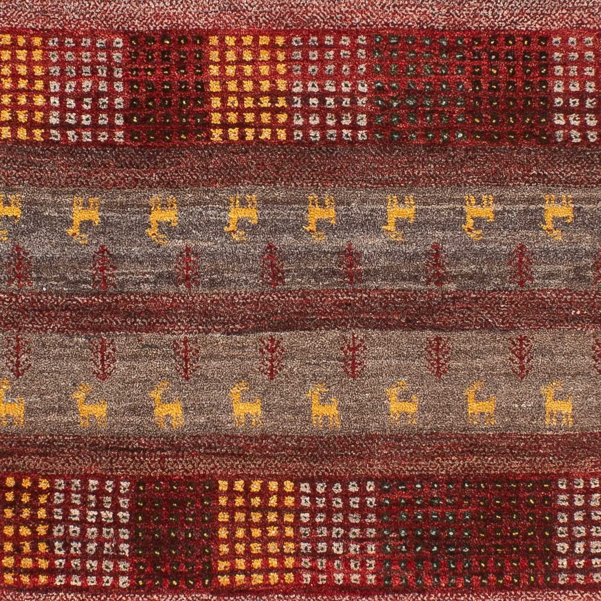 Gabbeh Tæppe - Loribaft Persisk - 128 x 84 cm - flerfarvet