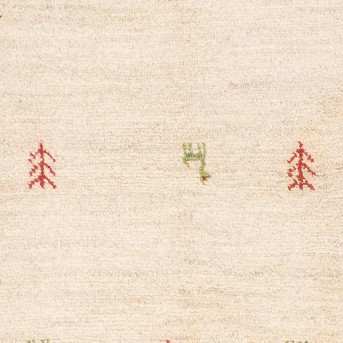 Gabbeh-tæppe - Persisk - 125 x 77 cm - natur