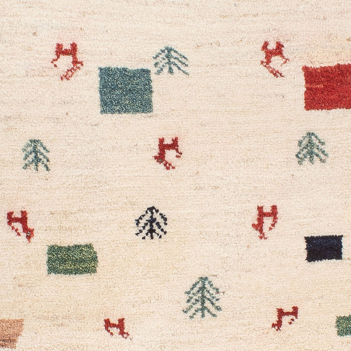 Gabbeh-tæppe - Persisk - 124 x 83 cm - flerfarvet