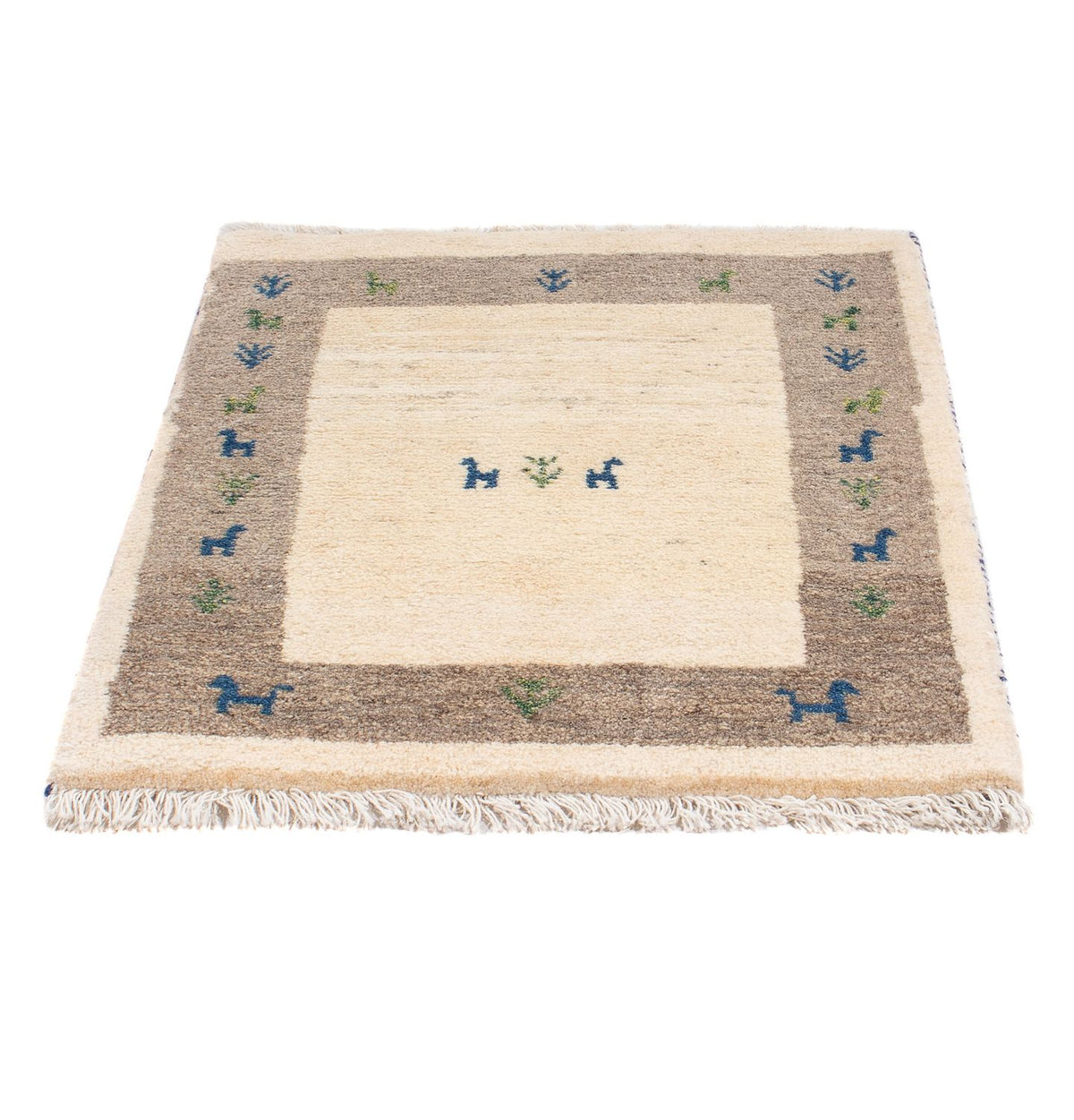 Gabbeh-tæppe - Persisk - 90 x 65 cm - beige
