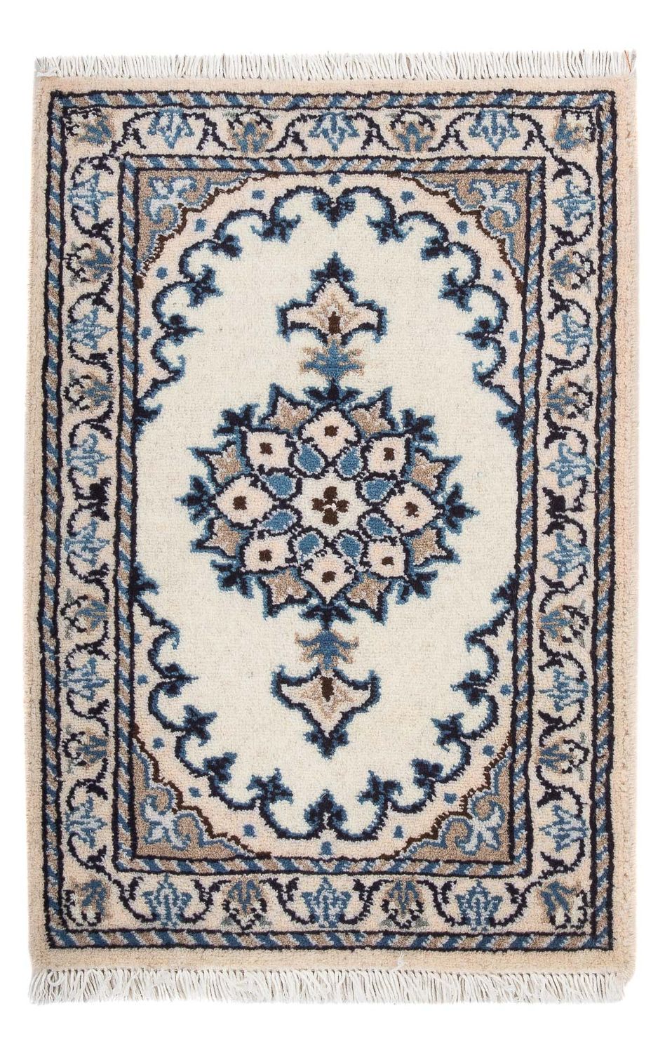 Persisk tæppe - Nain - 60 x 40 cm - creme
