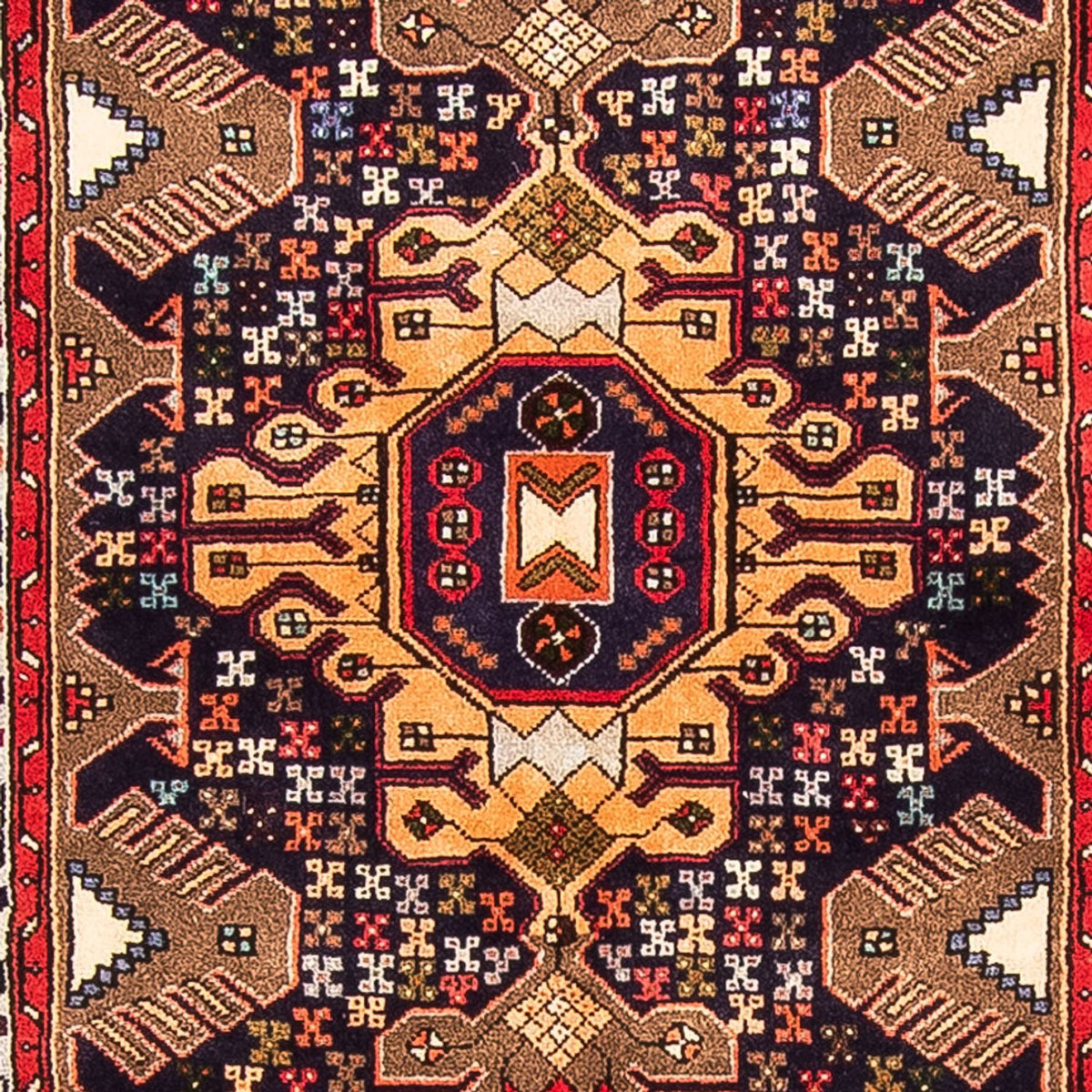 Løber Persisk tæppe - Nomadisk - 385 x 85 cm - mørkeblå
