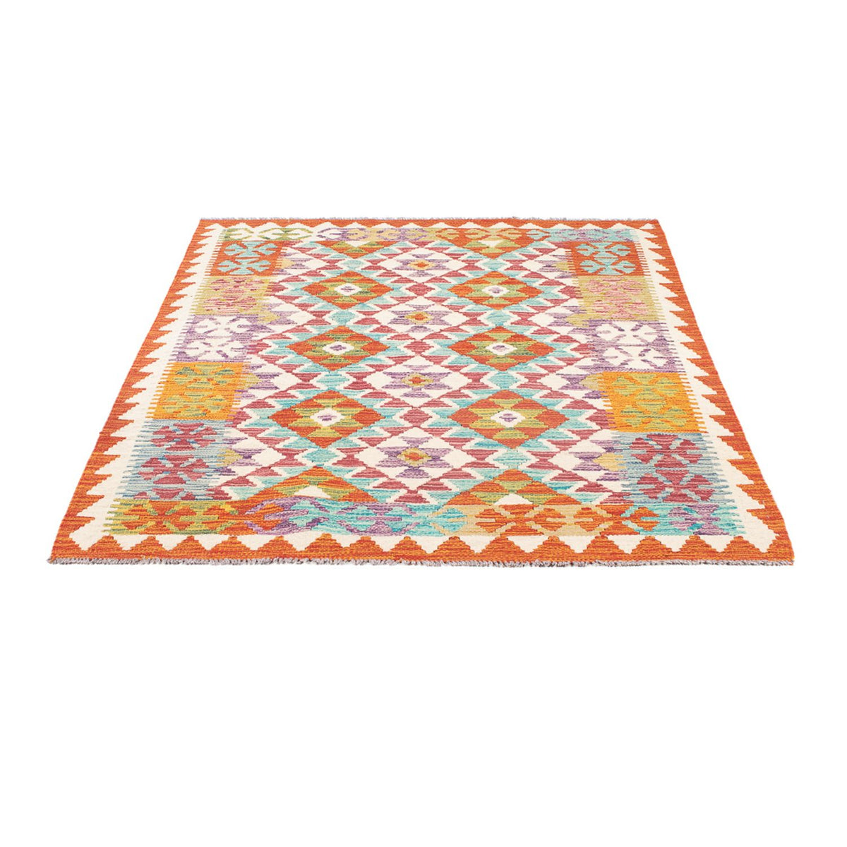 Kelim Carpet - Splash - 166 x 119 cm - flerfarvet