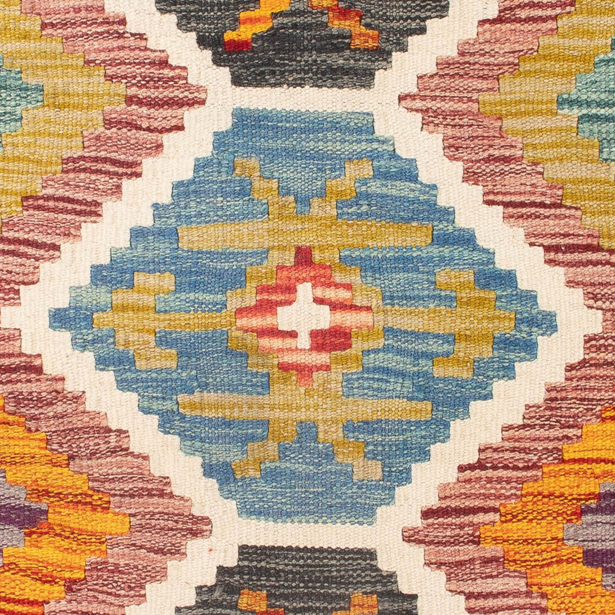 Kelim Carpet - Splash - 92 x 63 cm - flerfarvet