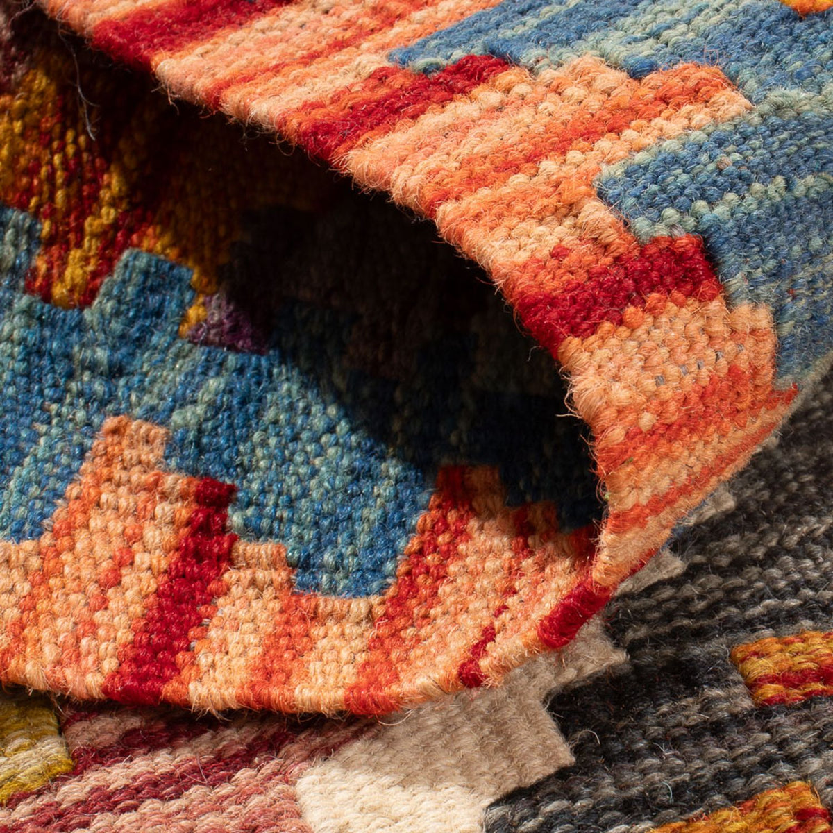 Kelim Carpet - Splash - 92 x 63 cm - flerfarvet