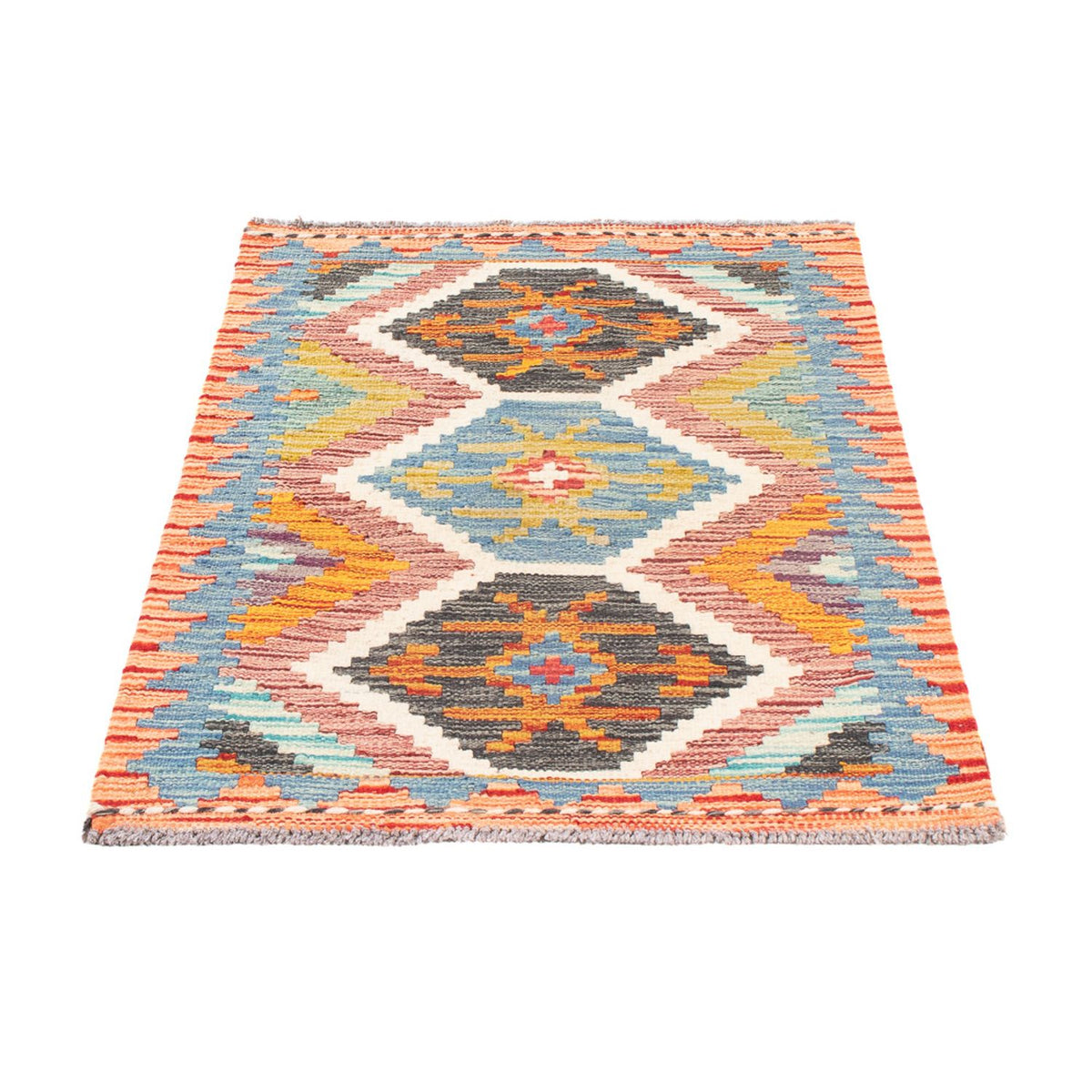 Kelim Carpet - Splash - 92 x 63 cm - flerfarvet