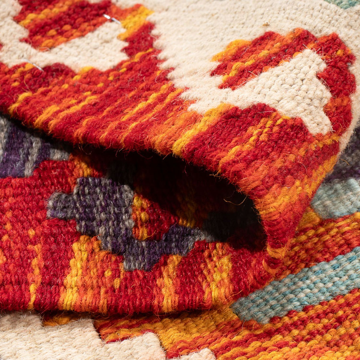 Kelim Carpet - Splash - 91 x 62 cm - flerfarvet