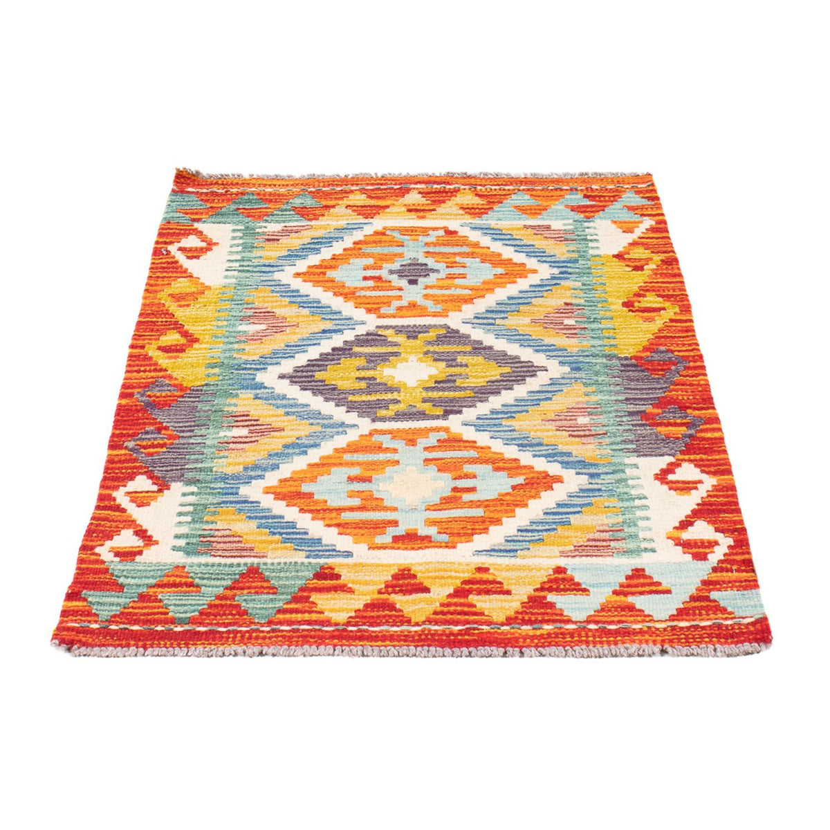 Kelim Carpet - Splash - 91 x 62 cm - flerfarvet