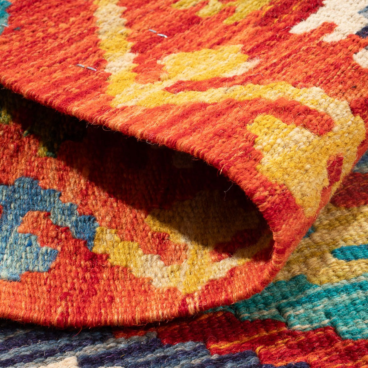 Kelim Carpet - Splash - 90 x 60 cm - flerfarvet