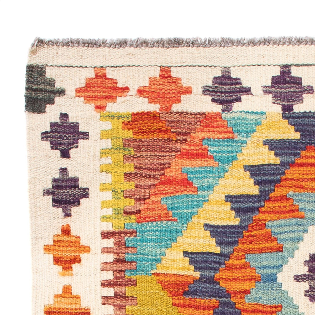 Kelim Carpet - Splash - 84 x 62 cm - flerfarvet