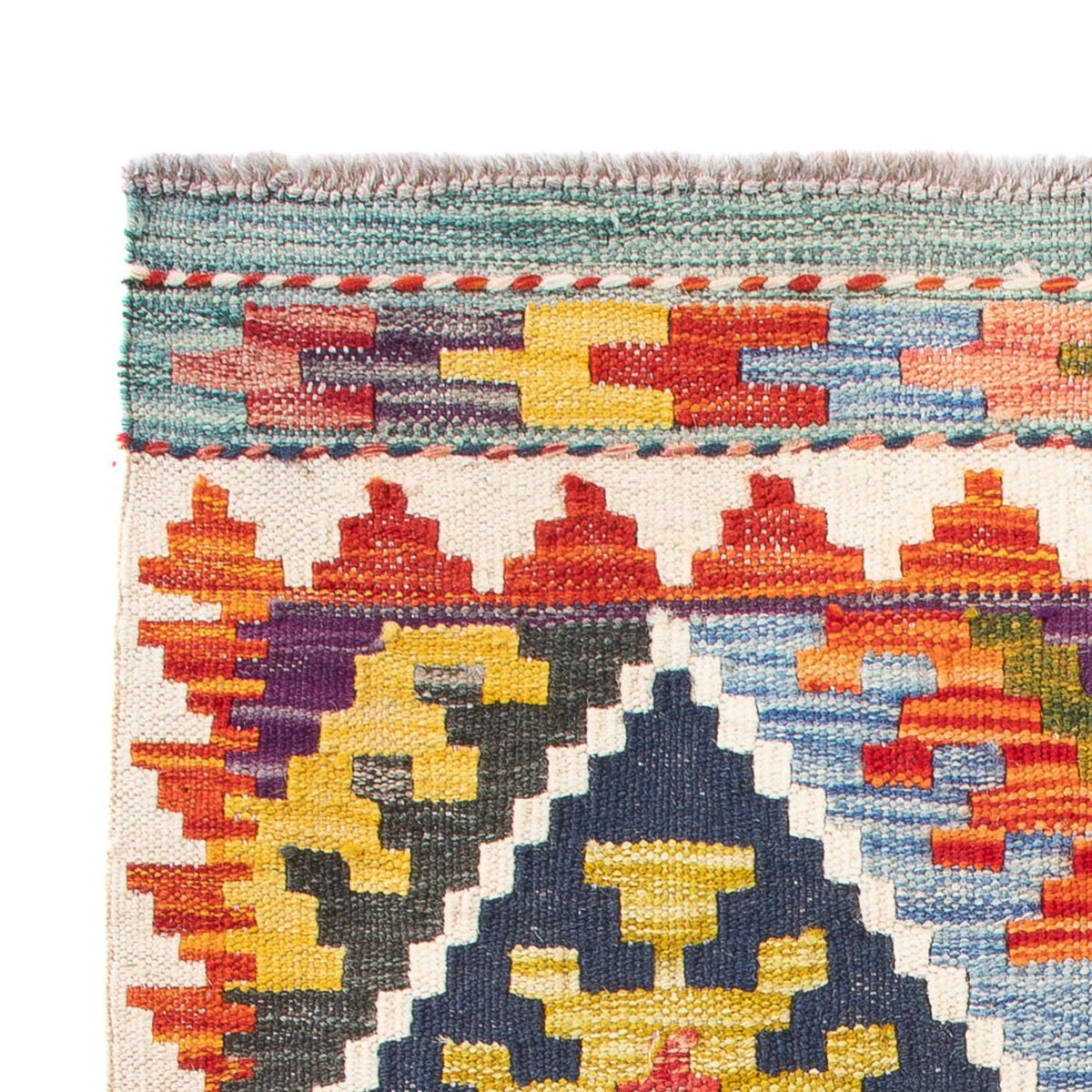 Kelim Carpet - Splash - 93 x 65 cm - flerfarvet