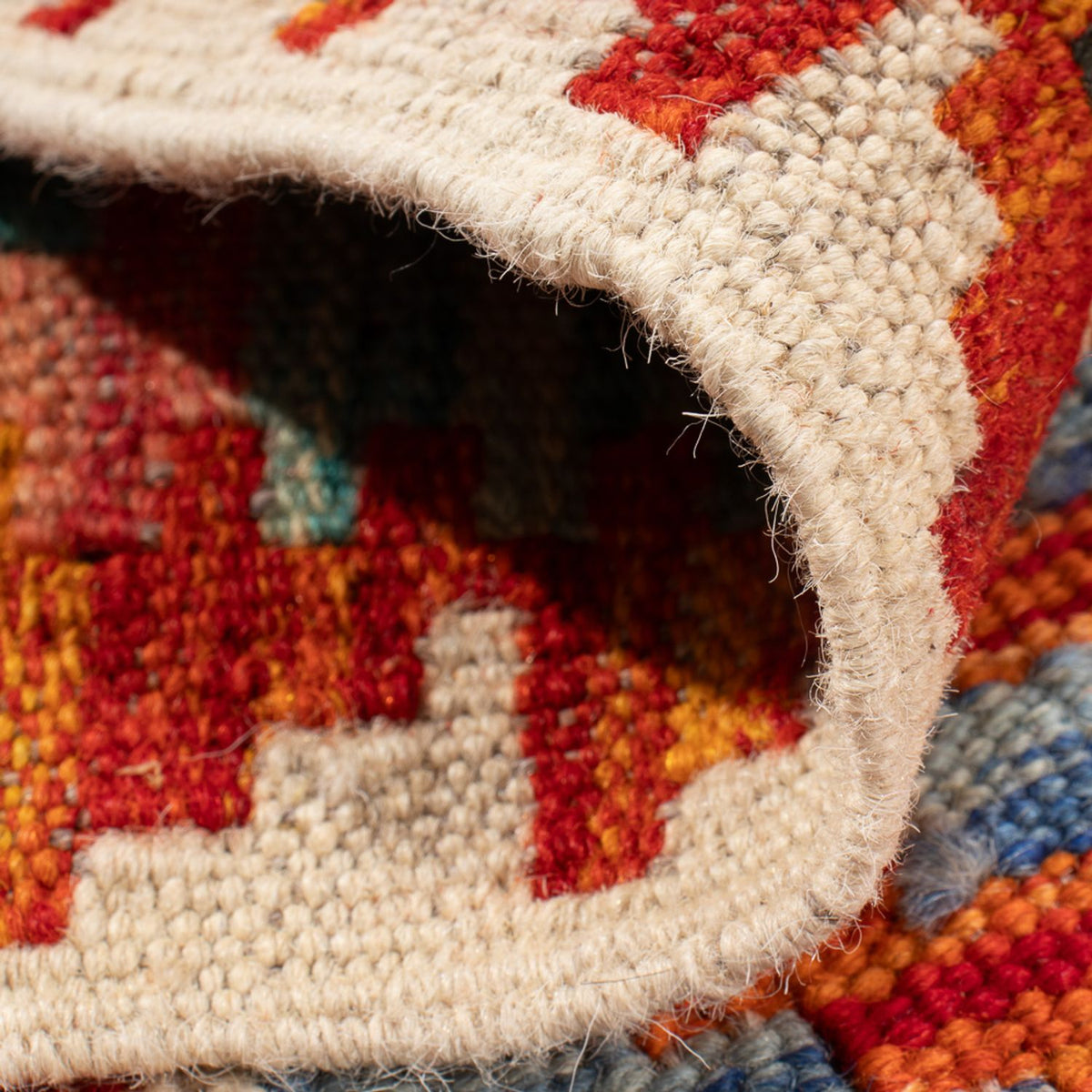 Kelim Carpet - Splash - 93 x 65 cm - flerfarvet