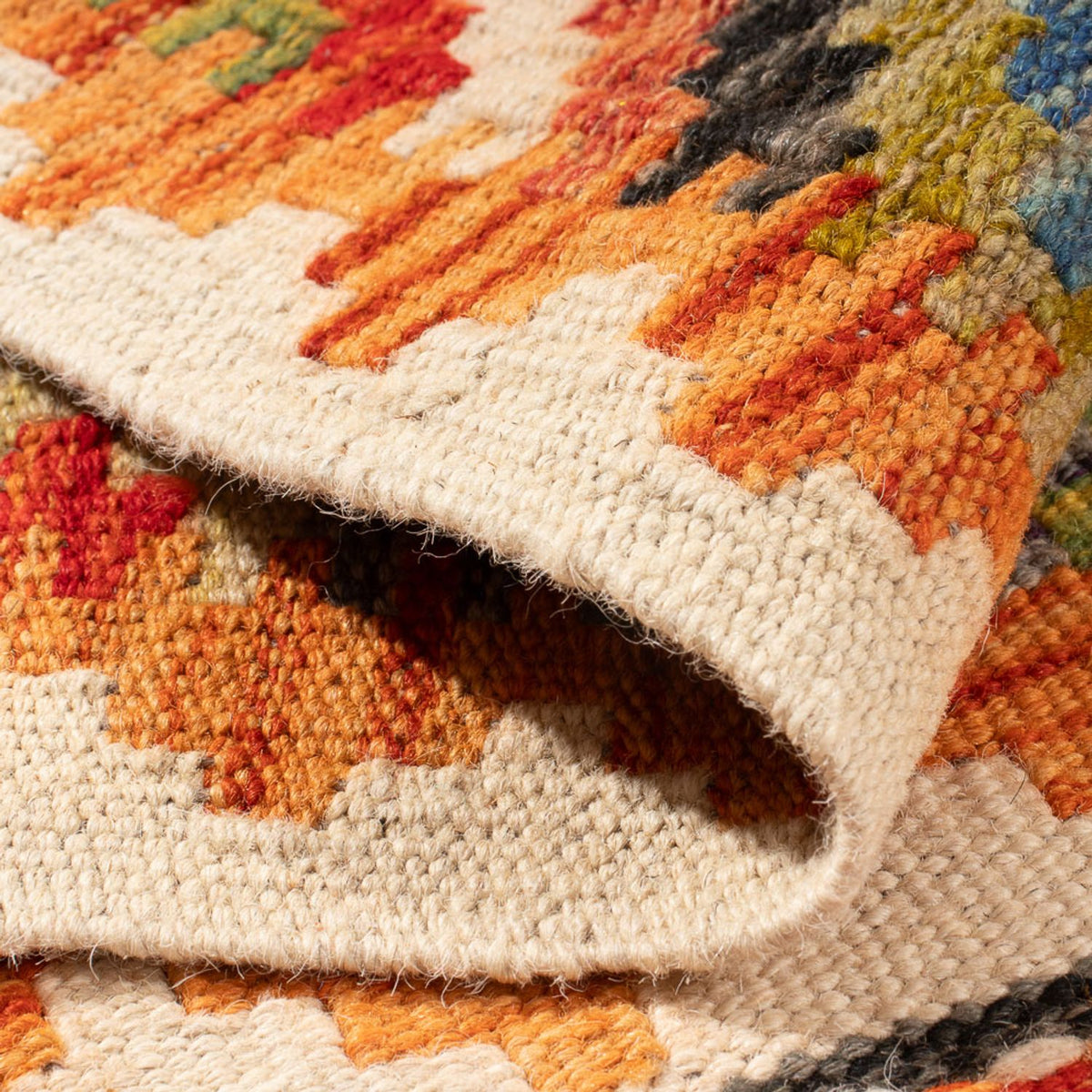 Kelim Carpet - Splash - 98 x 60 cm - flerfarvet