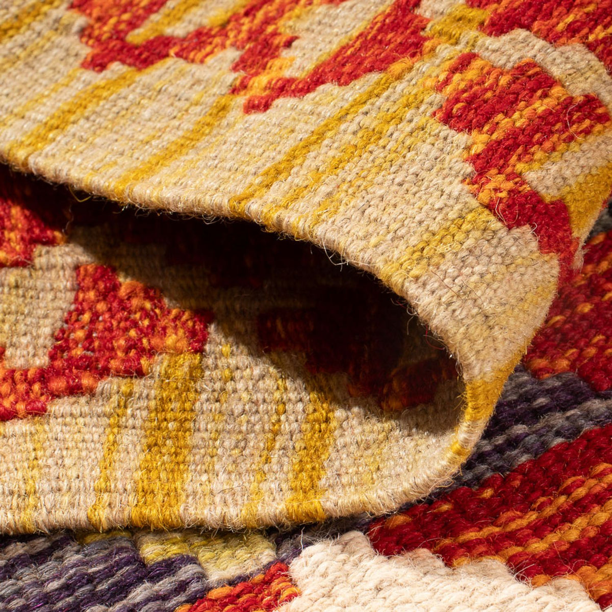 Kelim Carpet - Splash - 87 x 60 cm - flerfarvet