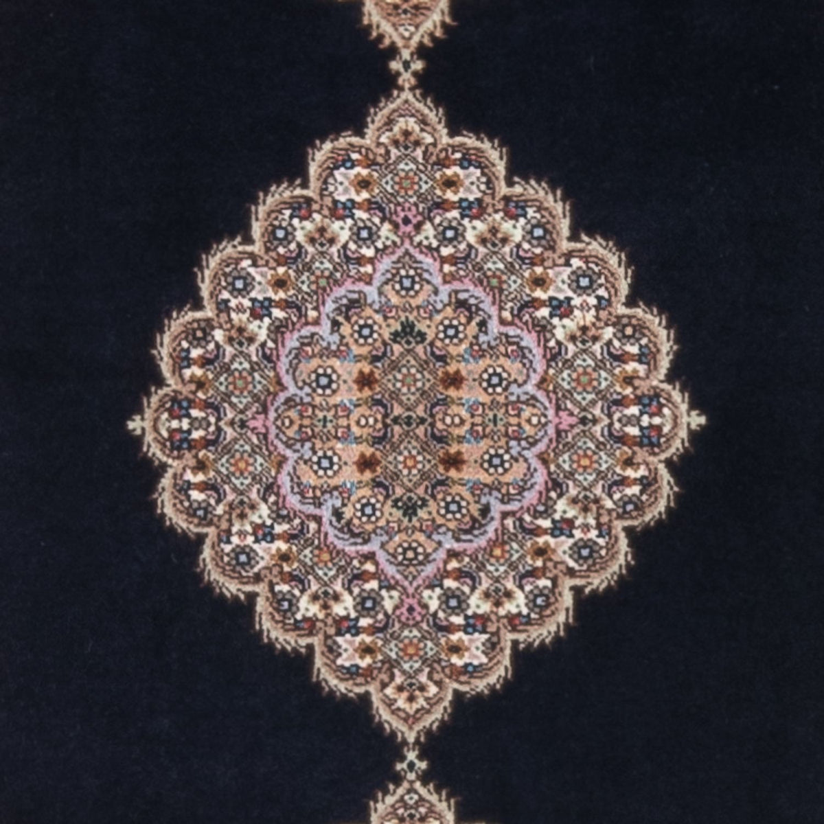 Persisk tæppe - Tabriz - Royal - 142 x 75 cm - mørkeblå