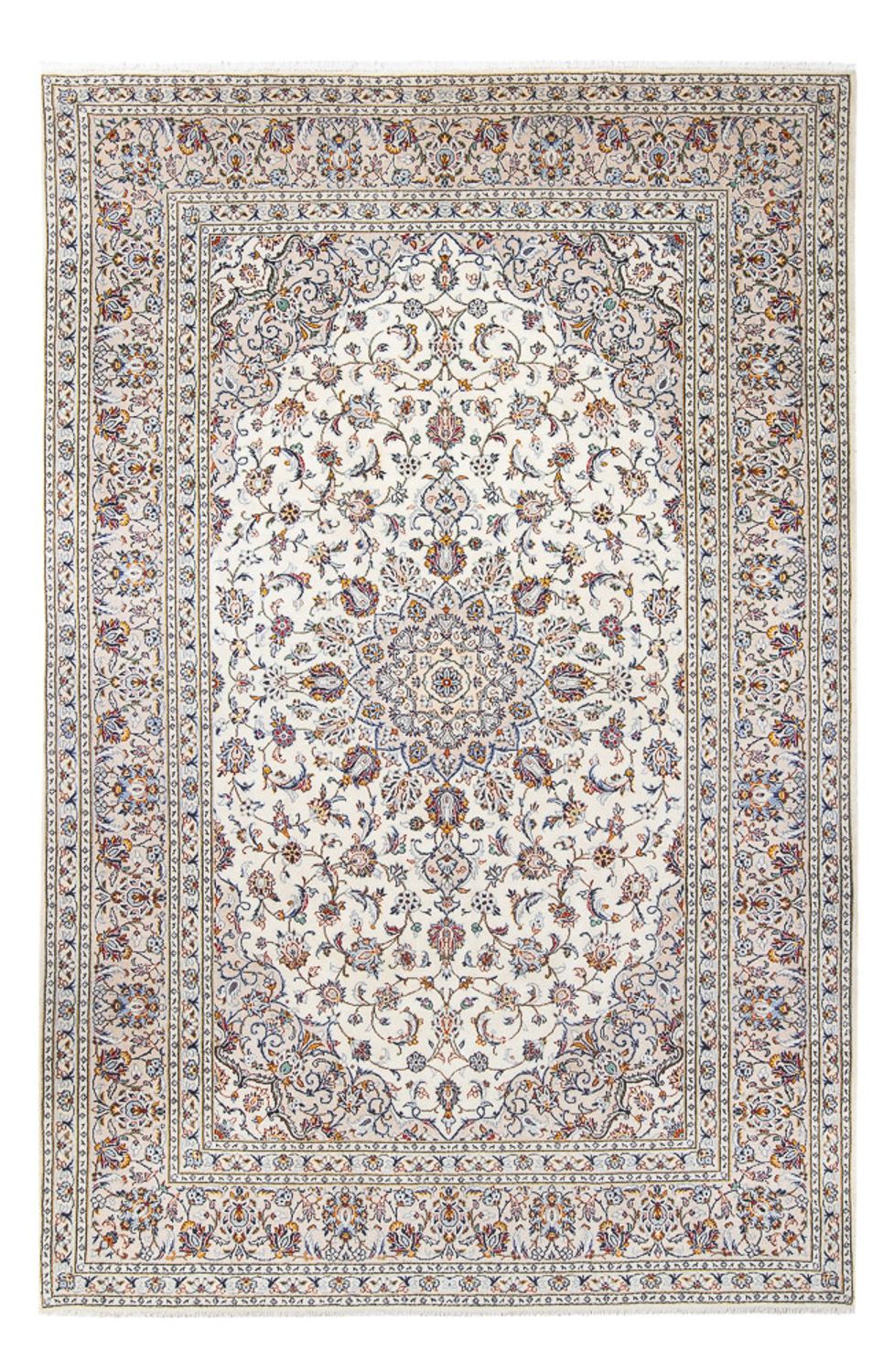 Persisk tæppe - Keshan - 307 x 200 cm - creme