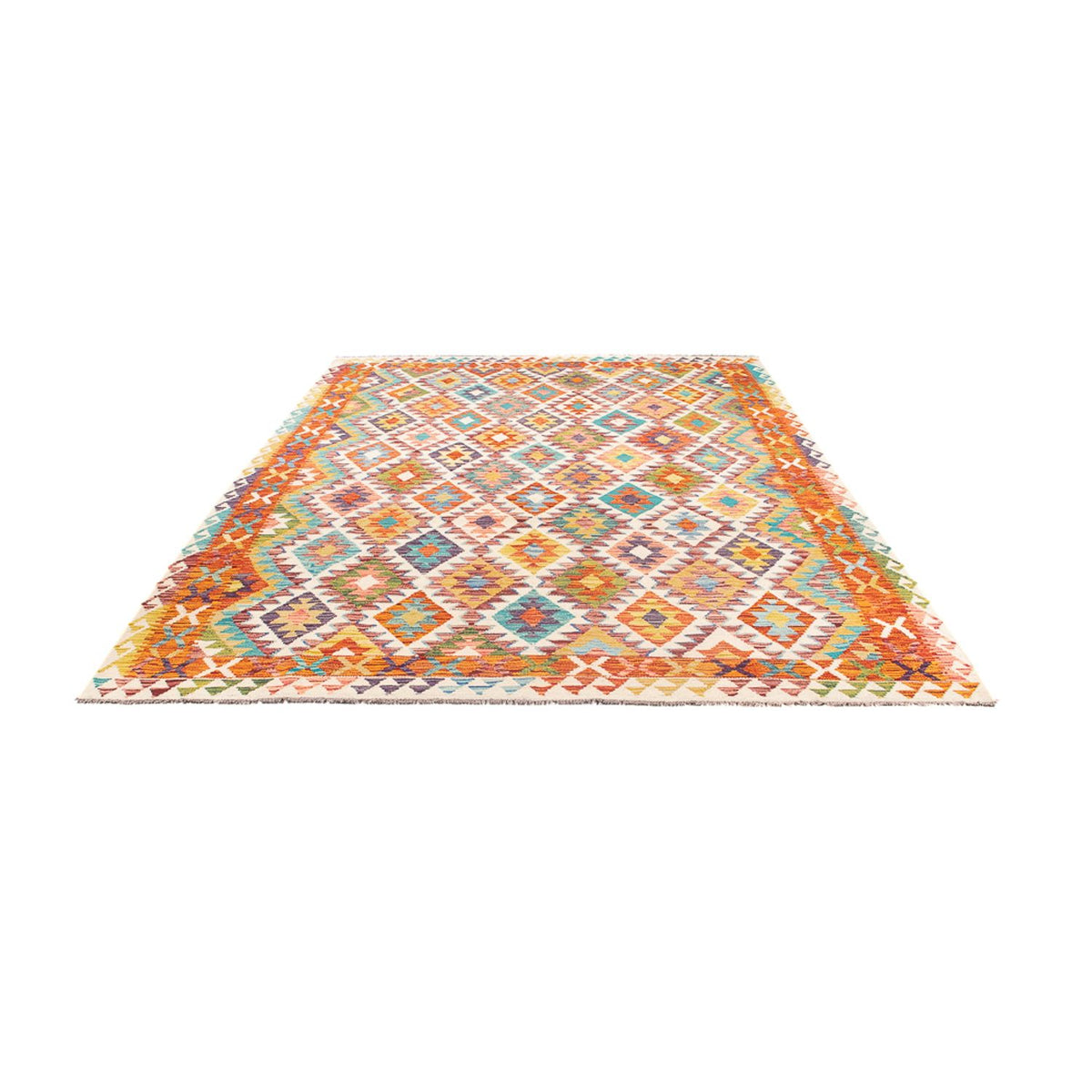 Kelim Carpet - Splash - 290 x 205 cm - flerfarvet