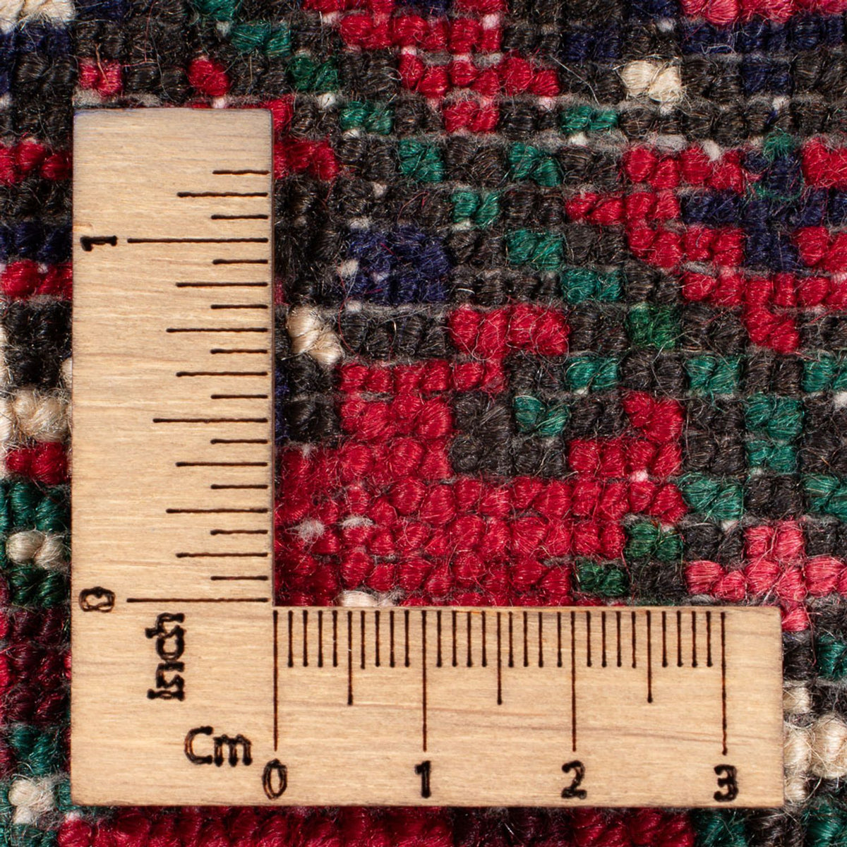 Persisk tæppe - Nomadisk - 122 x 80 cm - mørkerød