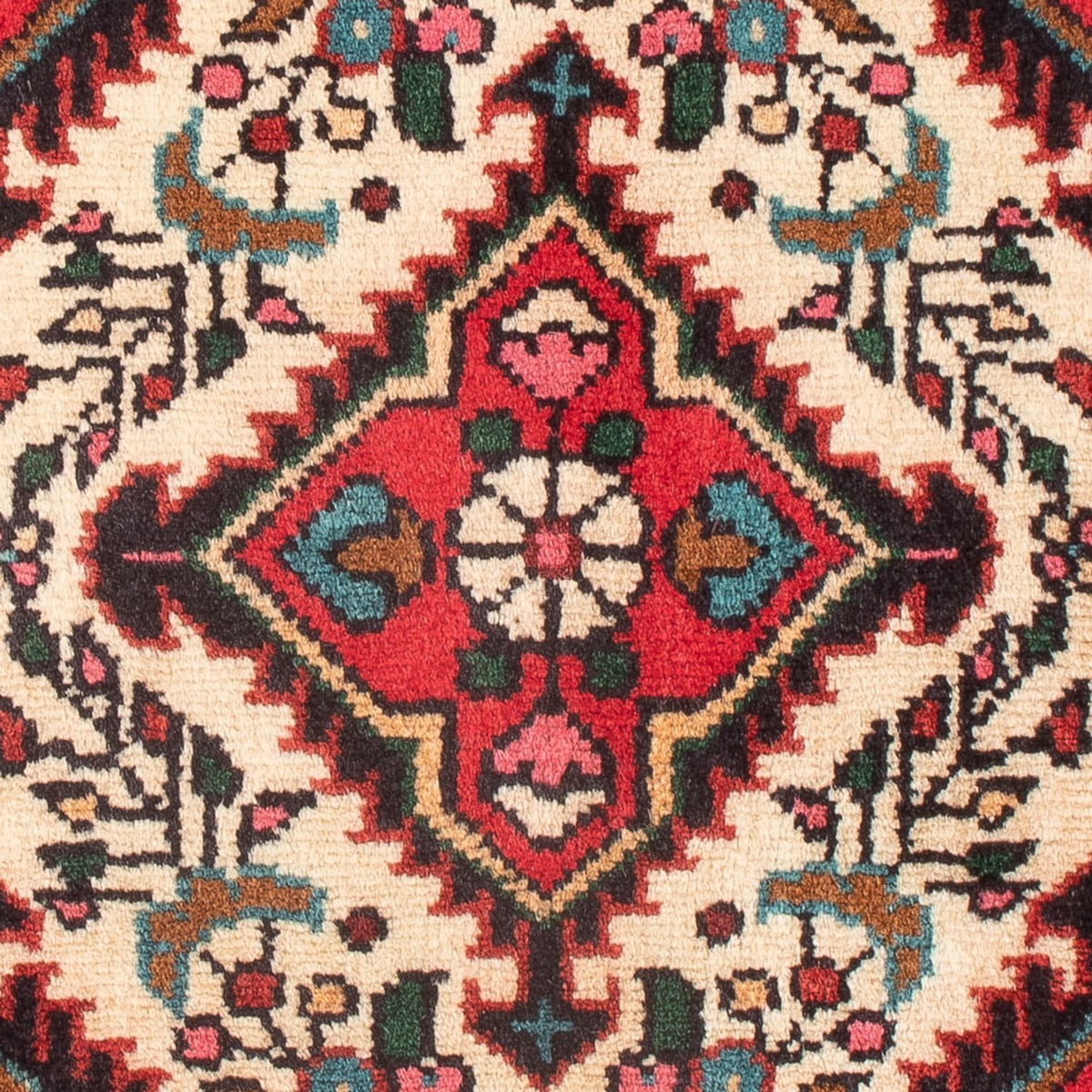 Persisk tæppe - Nomadisk - 62 x 47 cm - creme