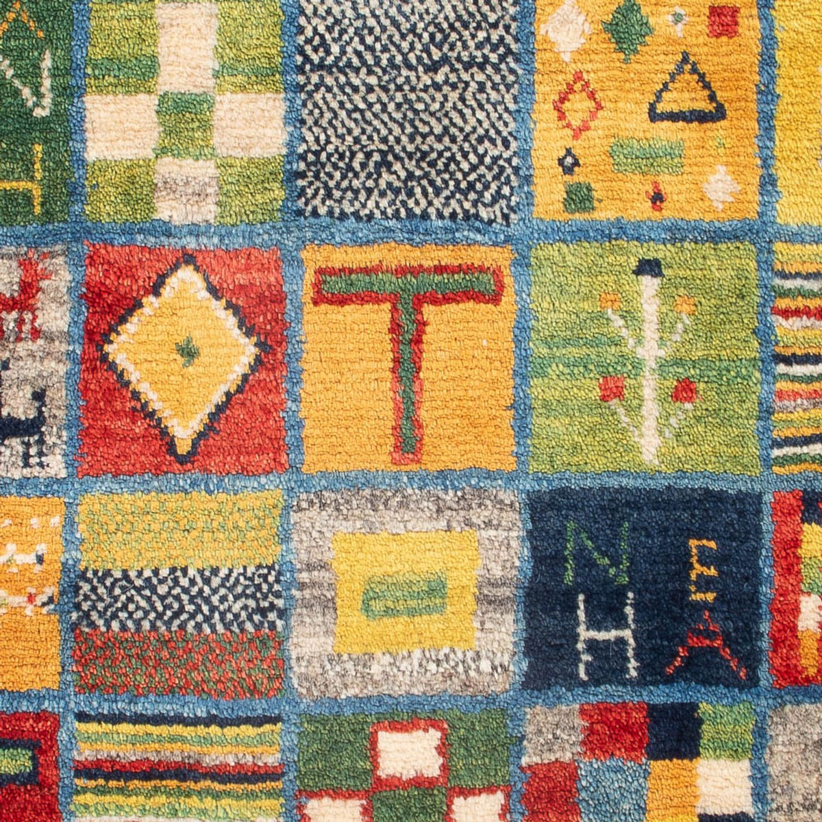 Gabbeh-tæppe - Persisk - 98 x 61 cm - flerfarvet