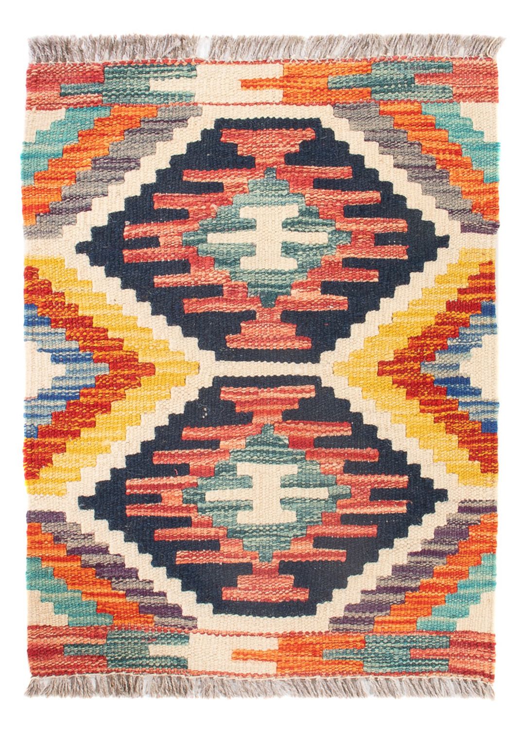Kelim Carpet - Splash - 60 x 40 cm - flerfarvet