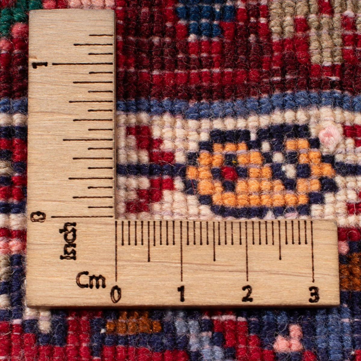 Persisk tæppe - Bijar - 76 x 55 cm - bordeaux rød