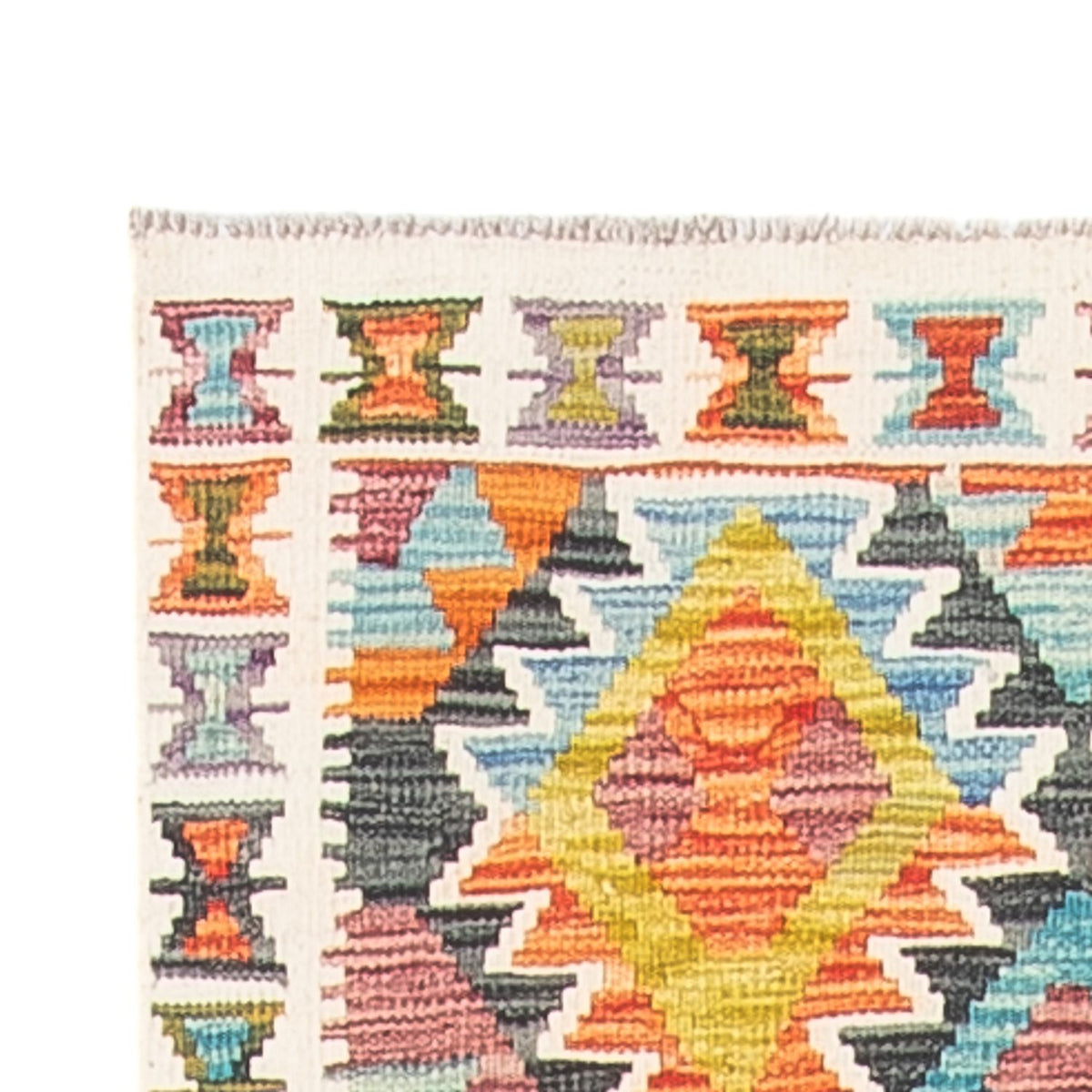 Løber Kelim Carpet - Splash - 281 x 80 cm - flerfarvet