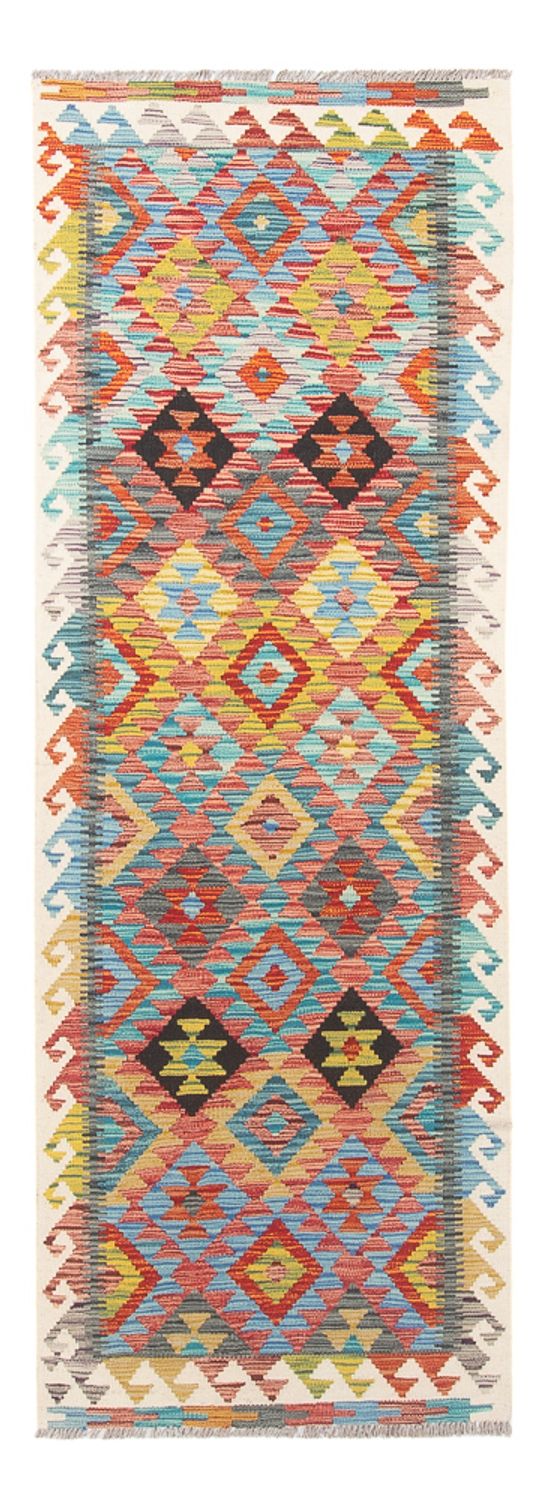 Løber Kelim Carpet - Splash - 232 x 80 cm - flerfarvet