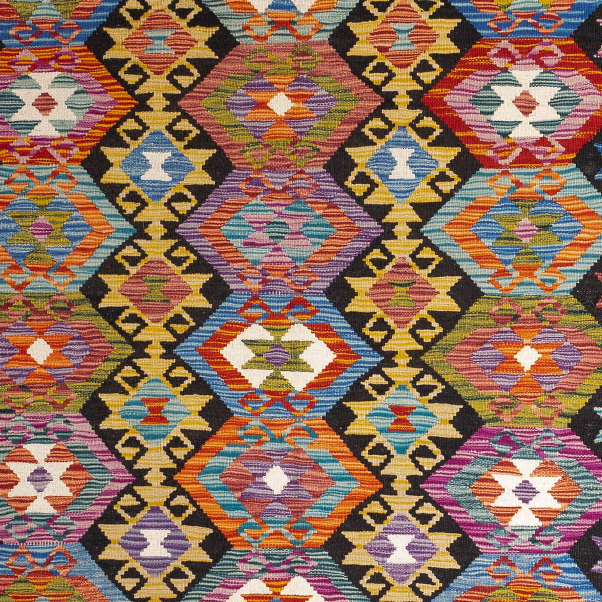 Kelim Carpet - Splash - 250 x 163 cm - flerfarvet