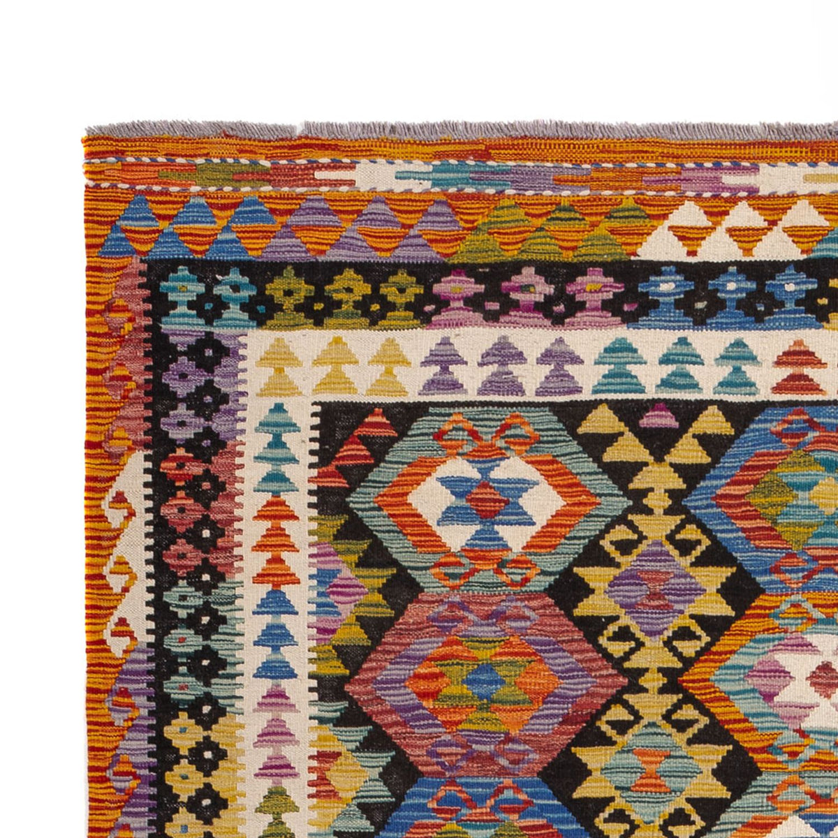 Kelim Carpet - Splash - 250 x 163 cm - flerfarvet