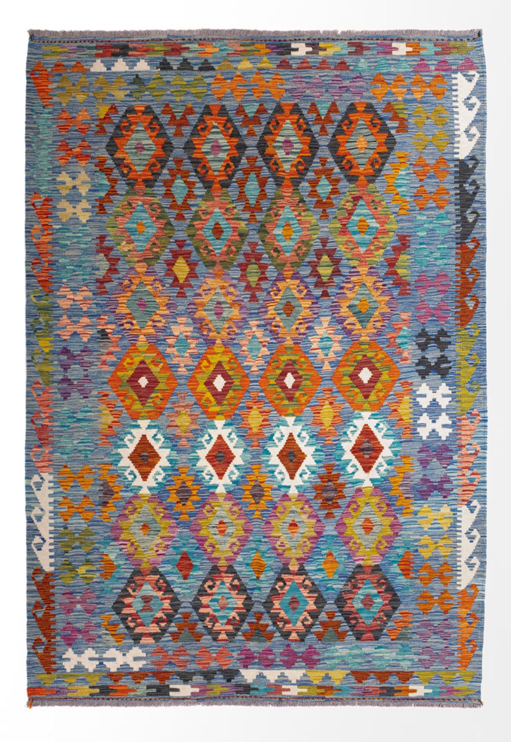 Kelim Carpet - Splash - 241 x 175 cm - flerfarvet