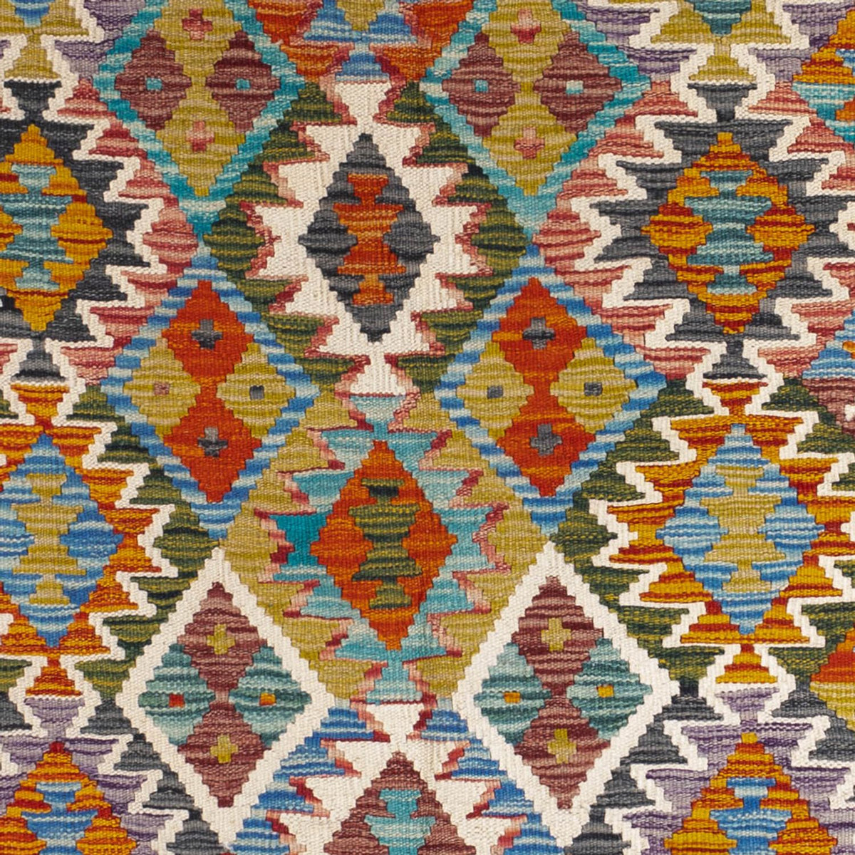 Kelim Carpet - Splash firkantet - 154 x 152 cm - flerfarvet