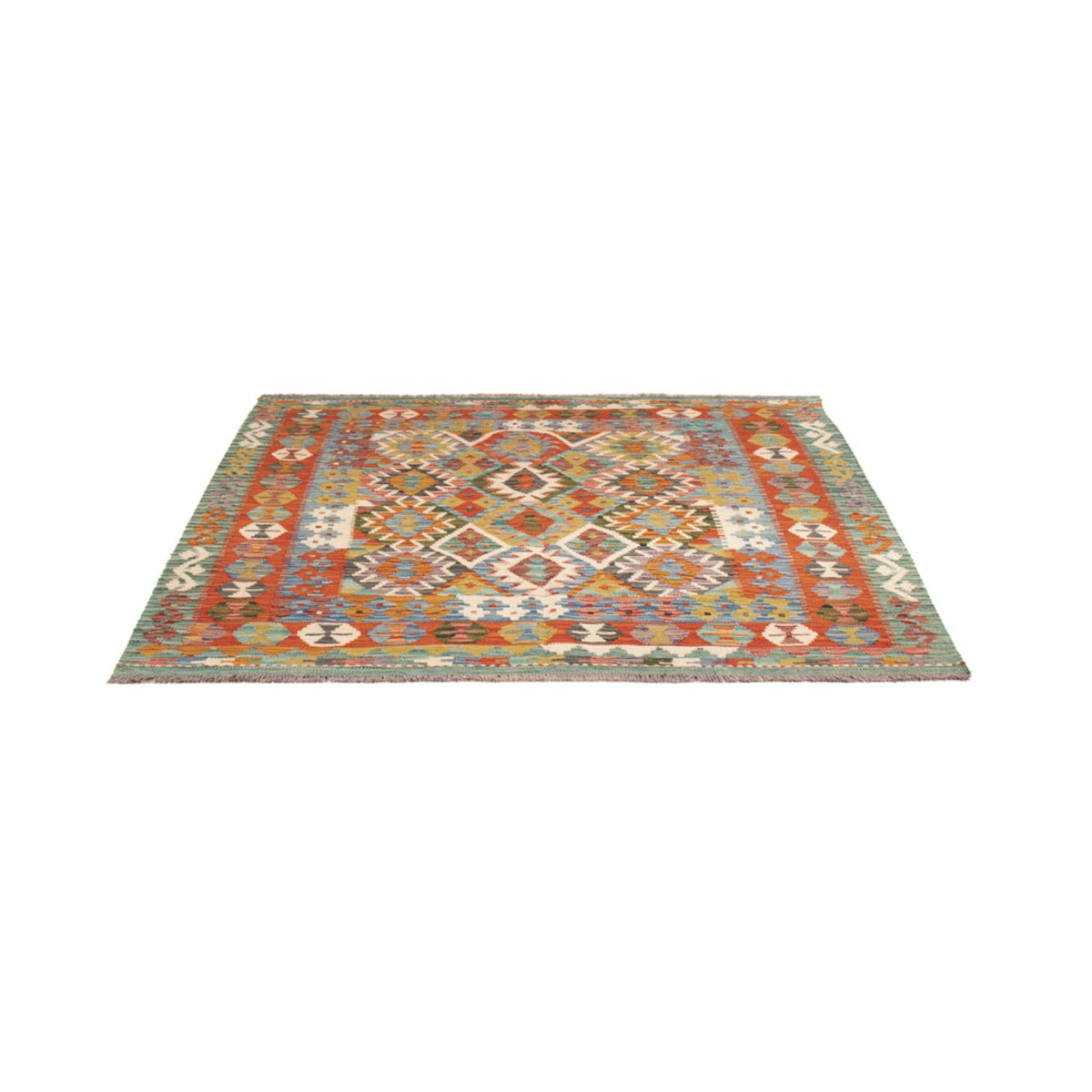 Kelim Carpet - Splash firkantet - 154 x 152 cm - flerfarvet
