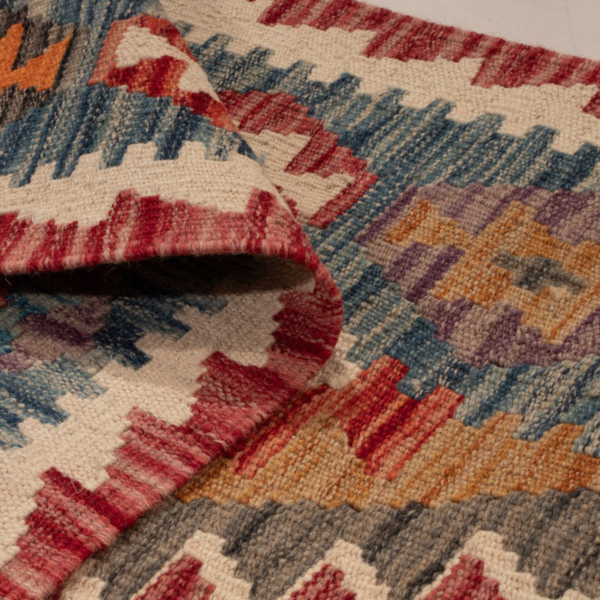 Løber Kelim Carpet - Splash - 243 x 79 cm - flerfarvet