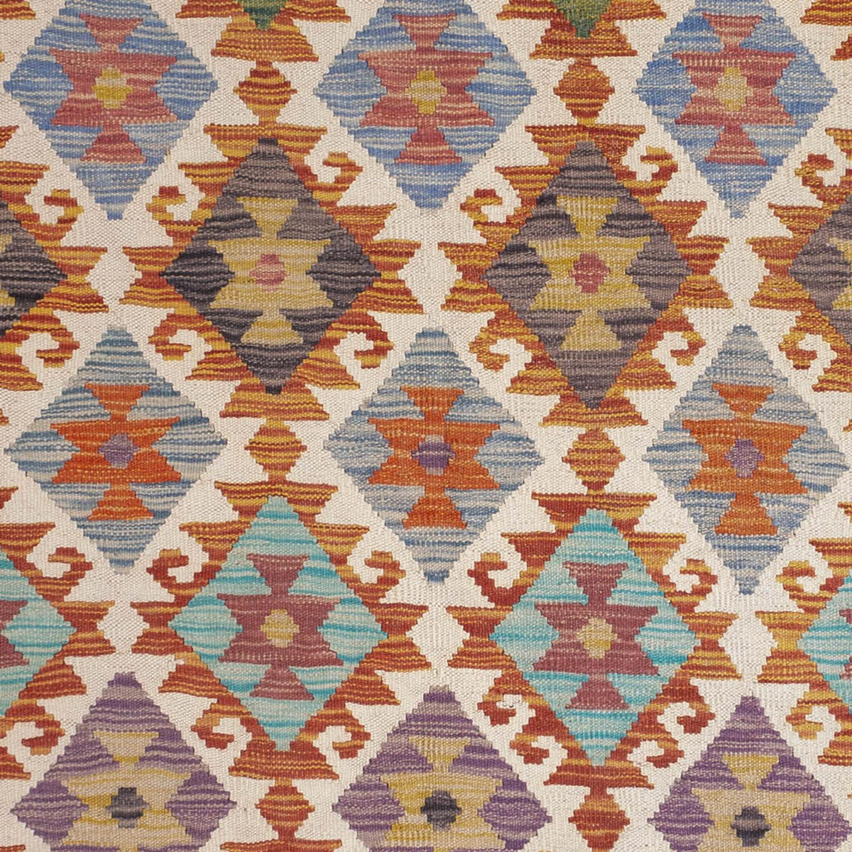 Kelim Carpet - Splash - 201 x 153 cm - flerfarvet