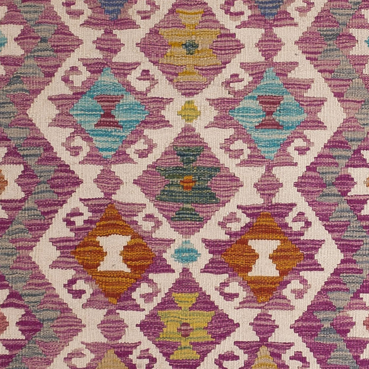 Løber Kelim Carpet - Splash - 295 x 80 cm - flerfarvet