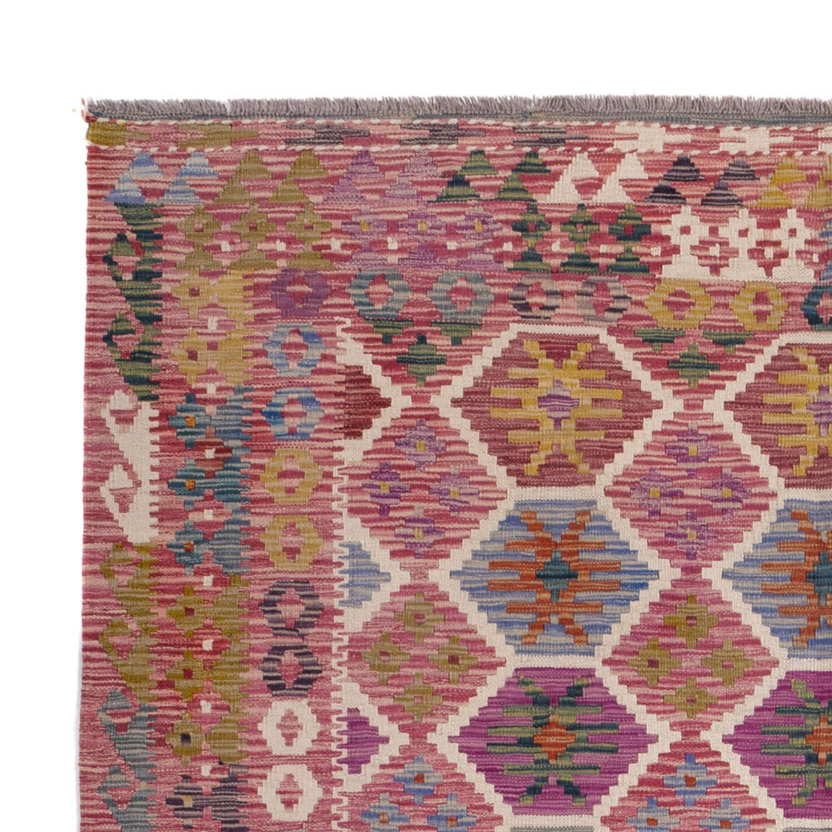 Kelim Carpet - Splash - 254 x 177 cm - flerfarvet