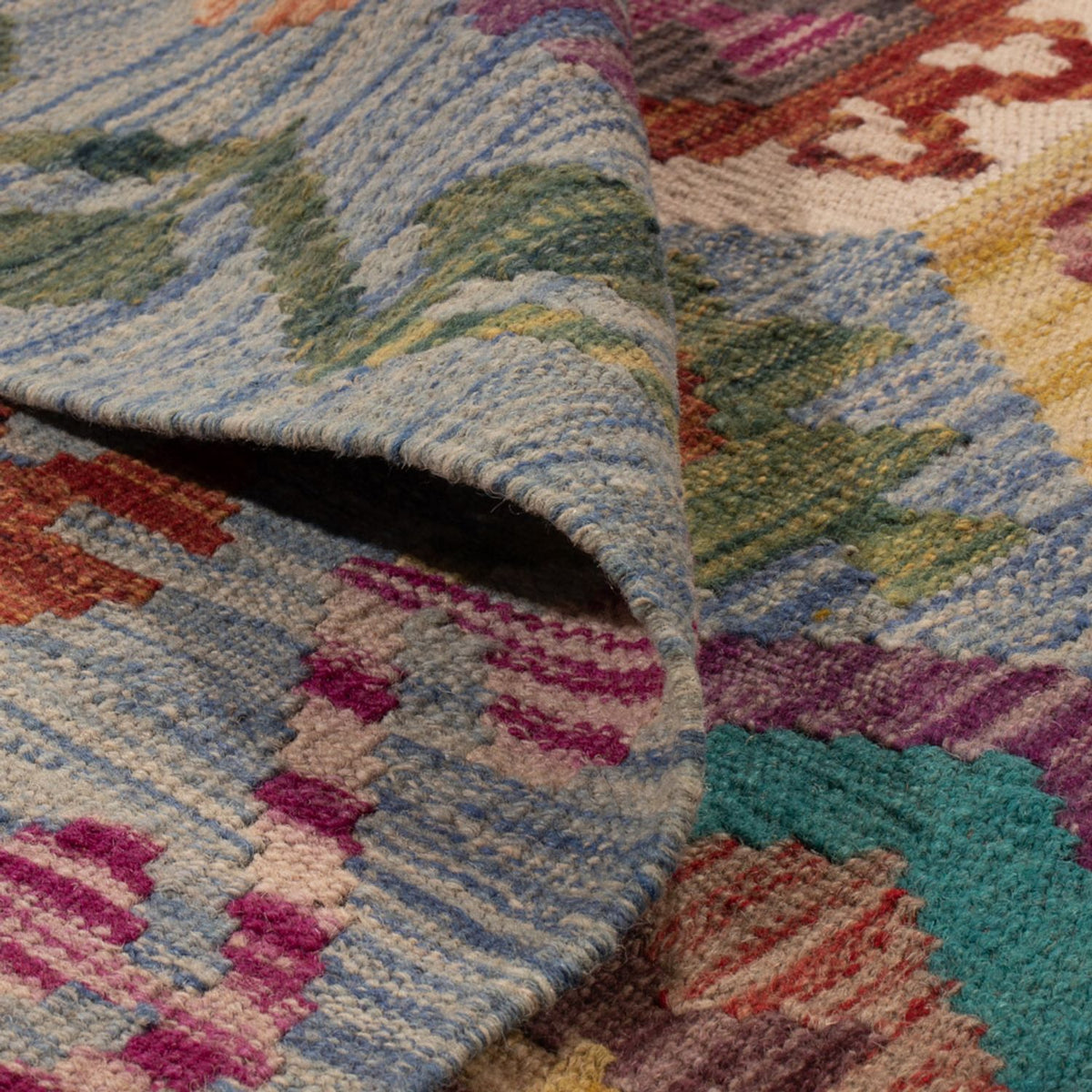 Kelim Carpet - Splash - 300 x 203 cm - flerfarvet