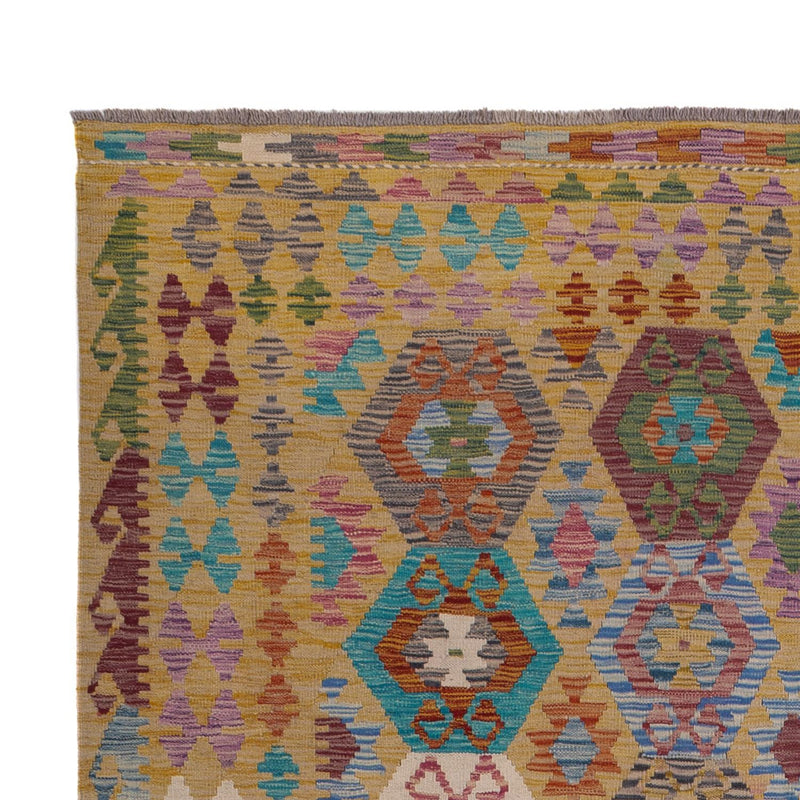 Kelim Carpet - Splash - 306 x 208 cm - flerfarvet