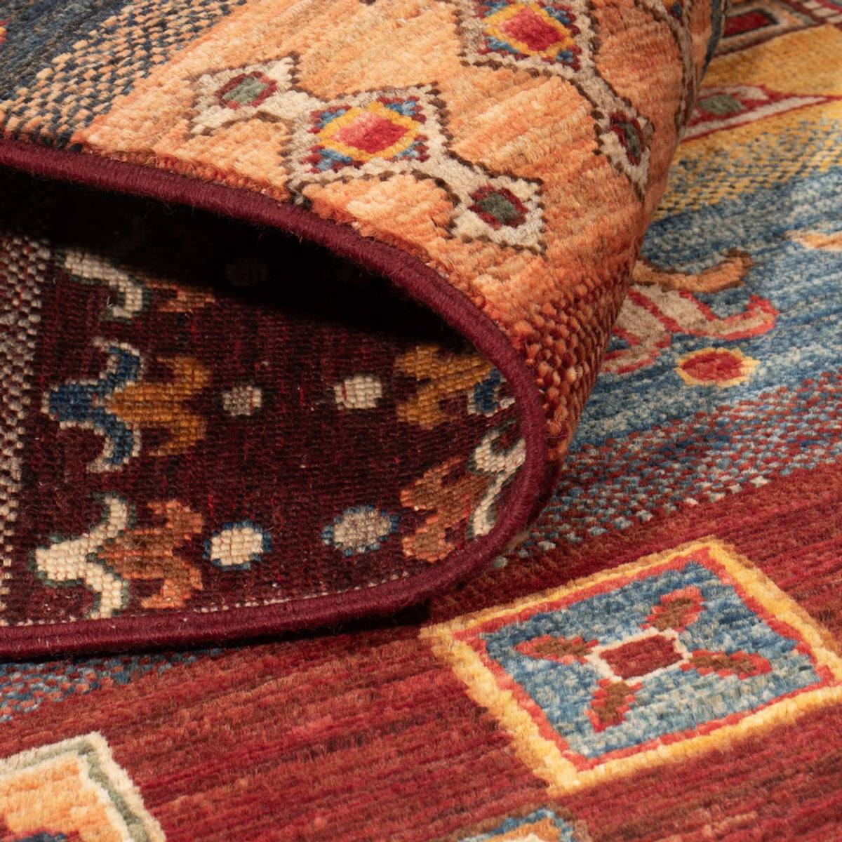 Gabbeh Tæppe - Loribaft Persisk - 143 x 105 cm - flerfarvet